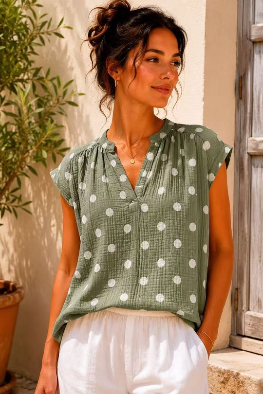 Blouses Femme Jaune QL 26124 Efashion Paris