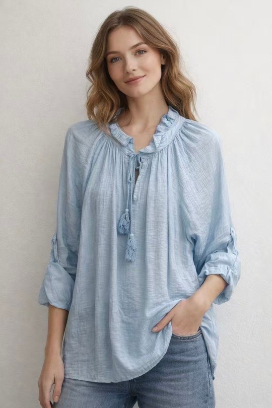 Blouses Femme Beige QL 26123 Efashion Paris