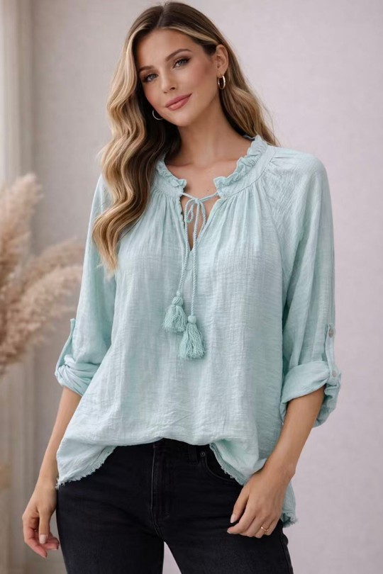 Blouses Femme Beige QL 26123 Efashion Paris