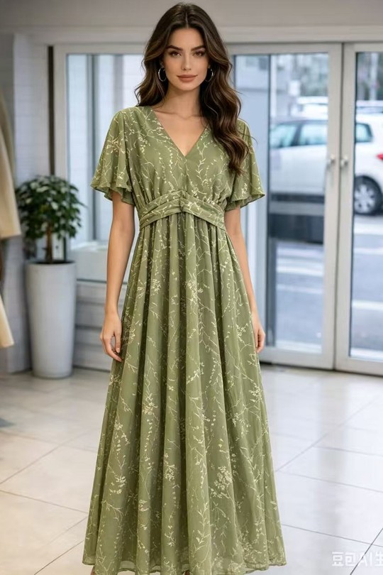 Robes longues Femme Bleu ciel QL R31236 Efashion Paris