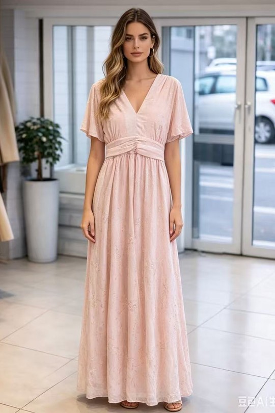 Robes longues Femme Bleu ciel QL R31236 Efashion Paris