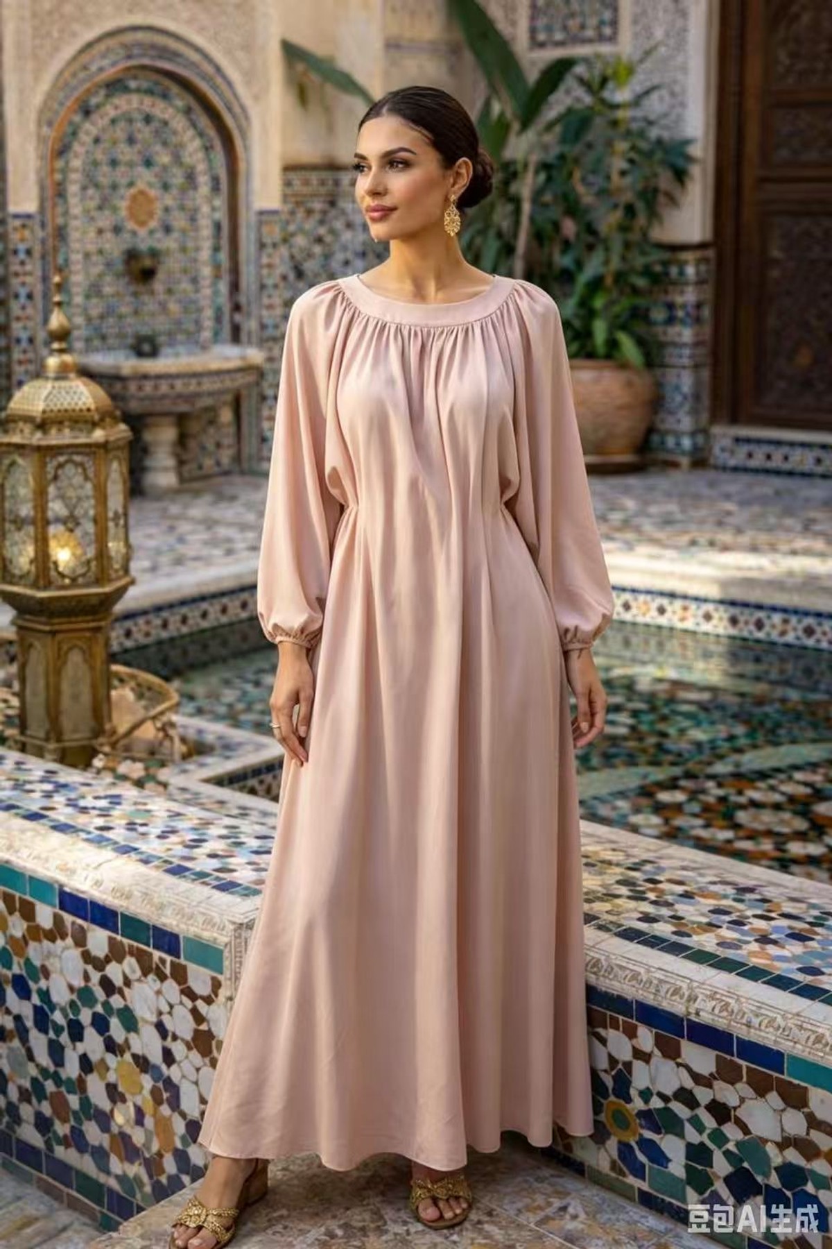 Robes longues Femme Kaki QL R31286 #c Efashion Paris