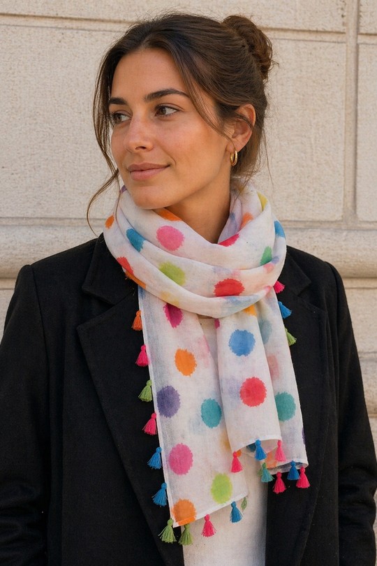 Foulards Accessoires Blanc Jacky Diffusion 02 Efashion Paris