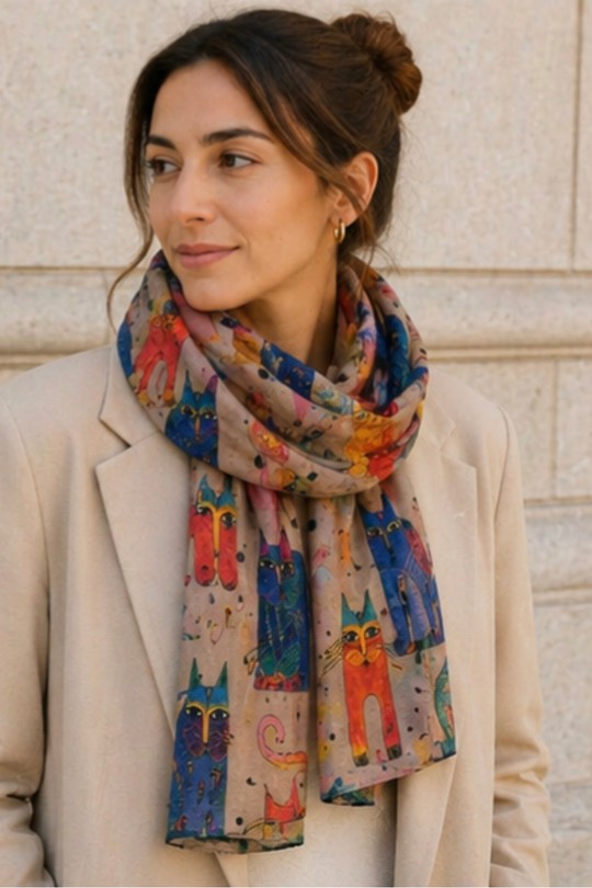 Foulards Accessories Beige Jacky Diffusion 03 Efashion Paris