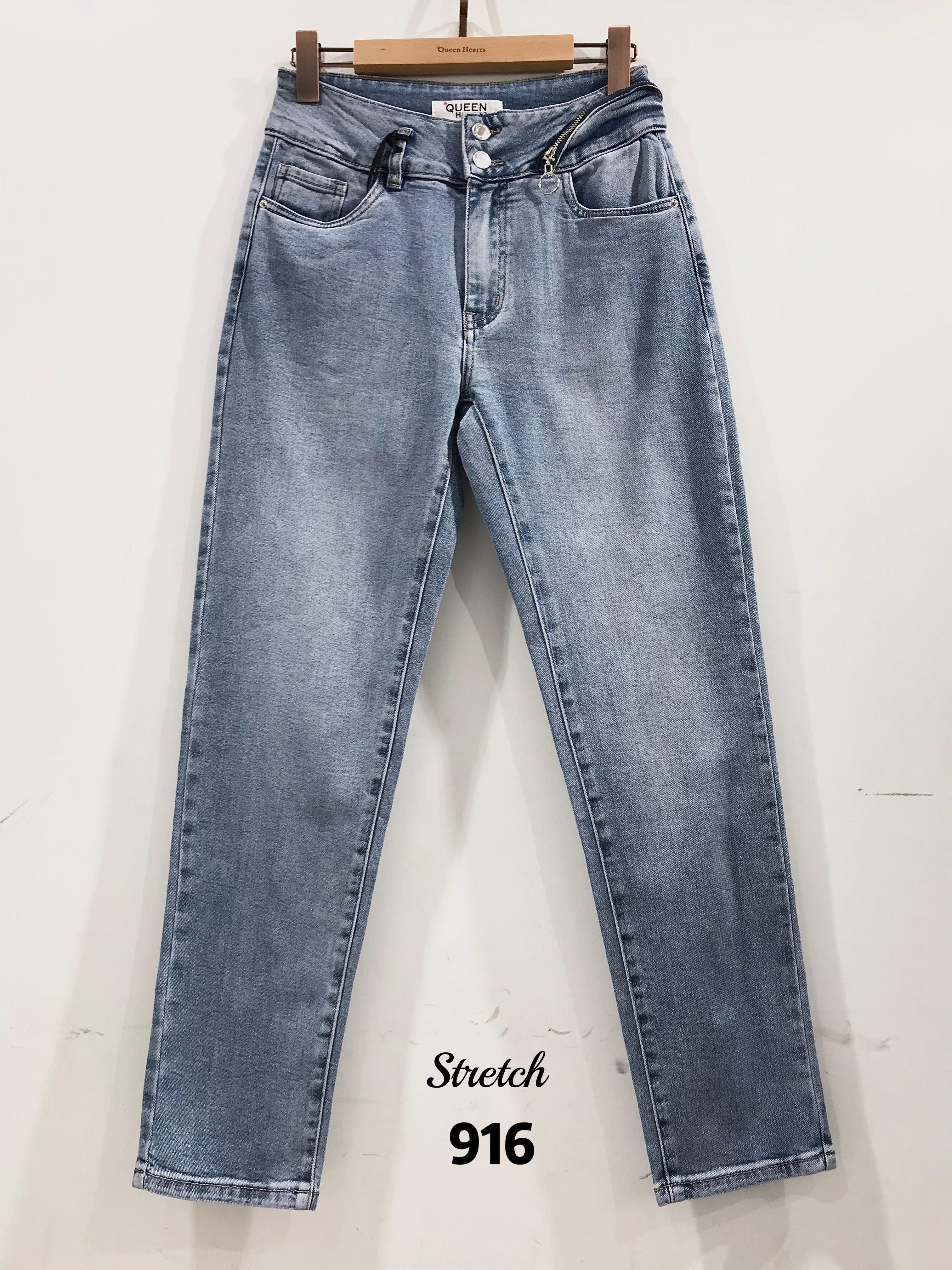 Jeans Women Blue QUEEN HEARTS 916 #c Efashion Paris