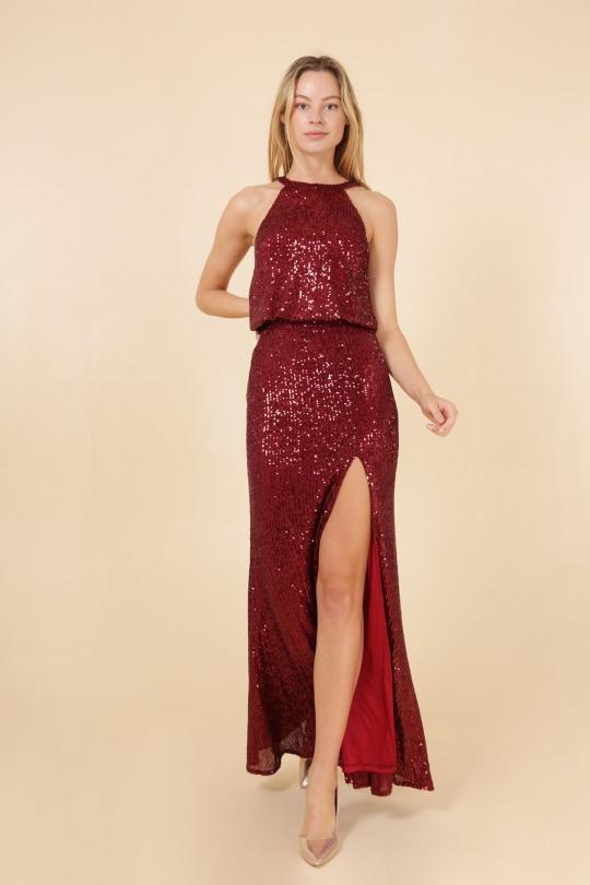 Robes de soirée Femme Bordeaux DIVA FASHION 16308 Efashion Paris
