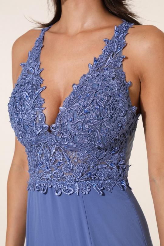 Robes de soirée Femme Bleu jean DIVA FASHION 8917 Efashion Paris