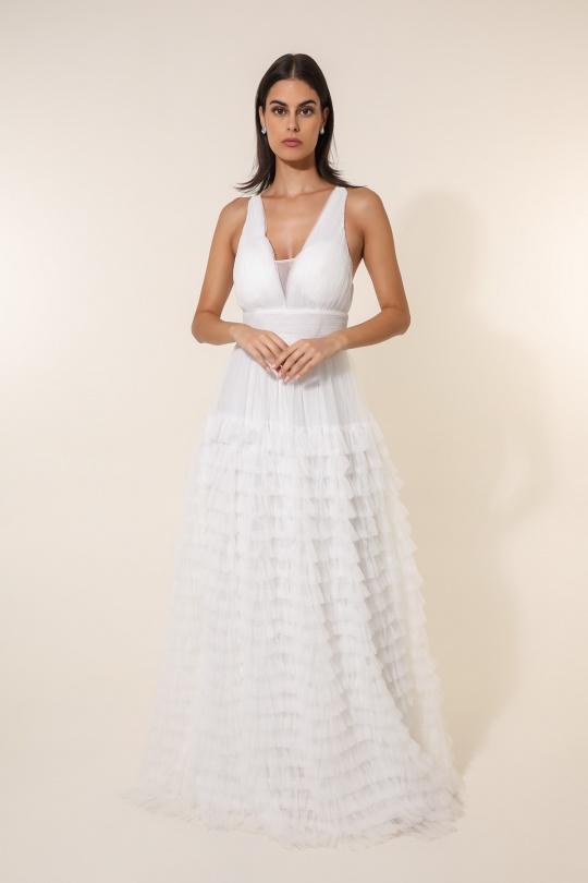 slim fit dress slacks Diva Gown – Rena Madrid Casablanca main image 1
