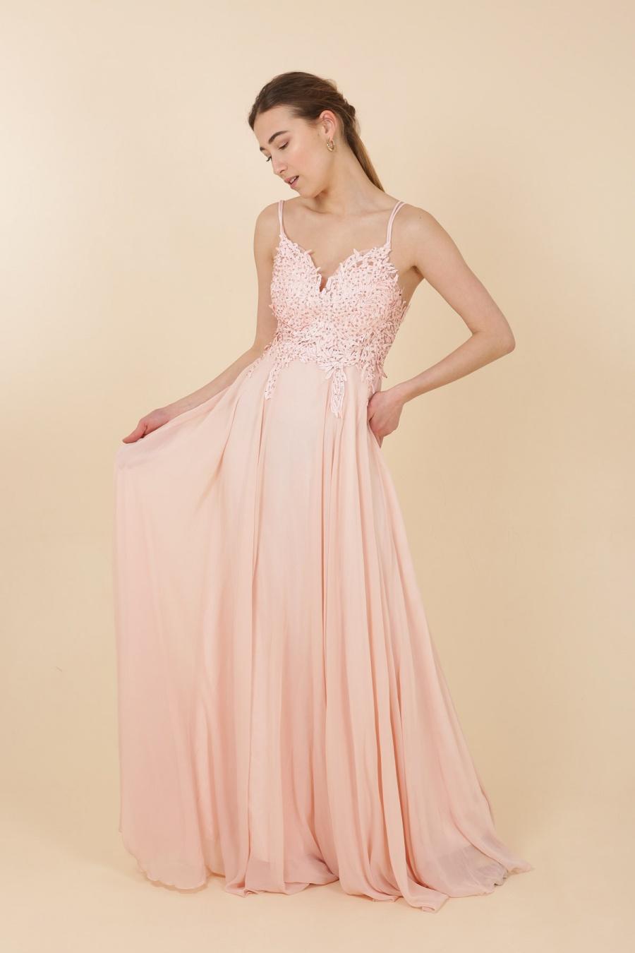 Vestidos de fiesta Mujer Light pink DIVA FASHION 8715 #c Efashion Paris