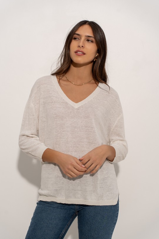 Pulls Femme Beige J & W YH20011 Efashion Paris