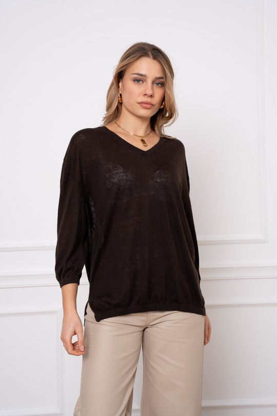 Pulls Femme Beige J & W YH20011 Efashion Paris