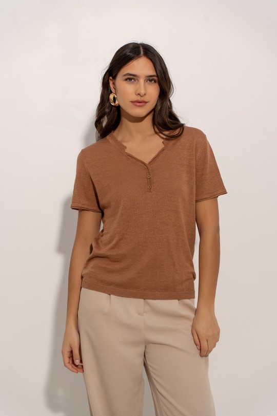 Tops Femme Camel J & W YH20015 Efashion Paris