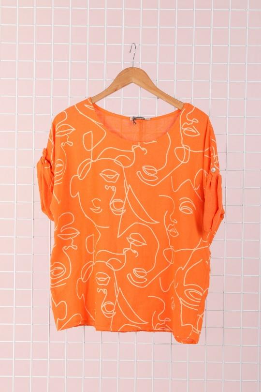 T-shirts Femme Bleu royal CHANA MOD H10 Efashion Paris