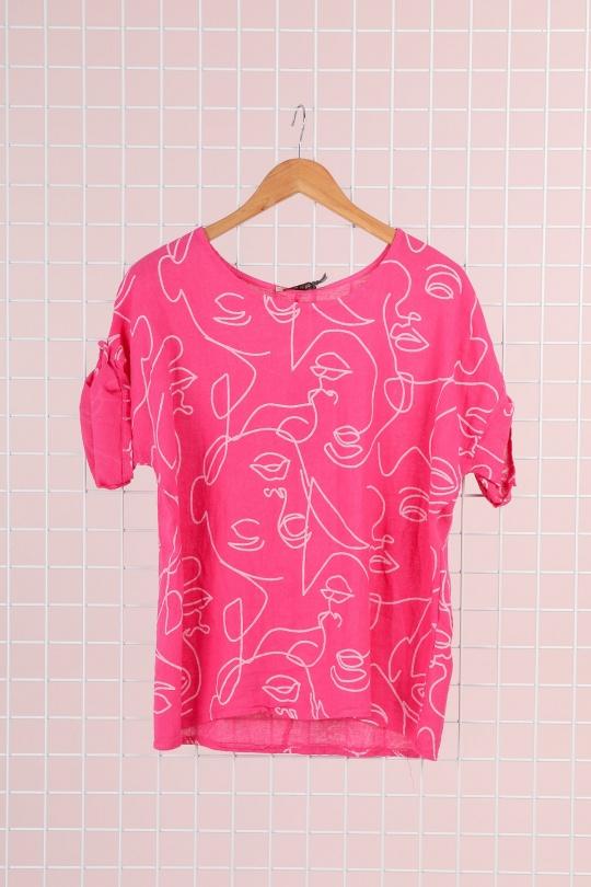 T-shirts Femme Bleu royal CHANA MOD H10 Efashion Paris