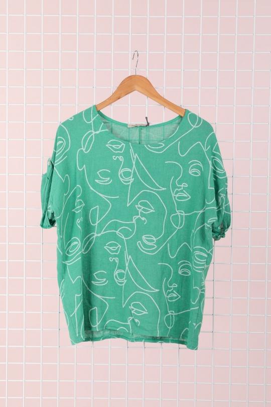 T-shirts Femme Bleu royal CHANA MOD H10 Efashion Paris