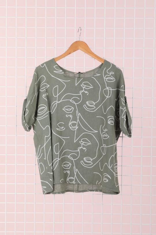 T-shirts Femme Bleu royal CHANA MOD H10 Efashion Paris