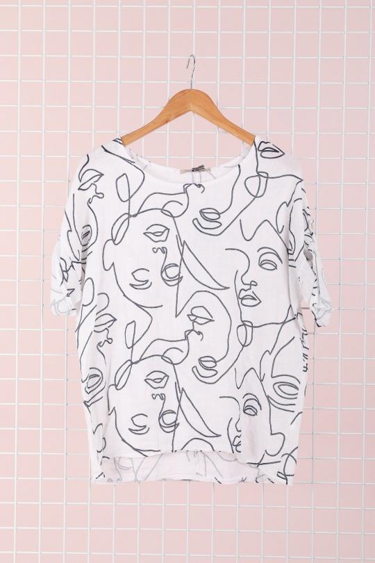 T-shirts Femme Bleu royal CHANA MOD H10 Efashion Paris