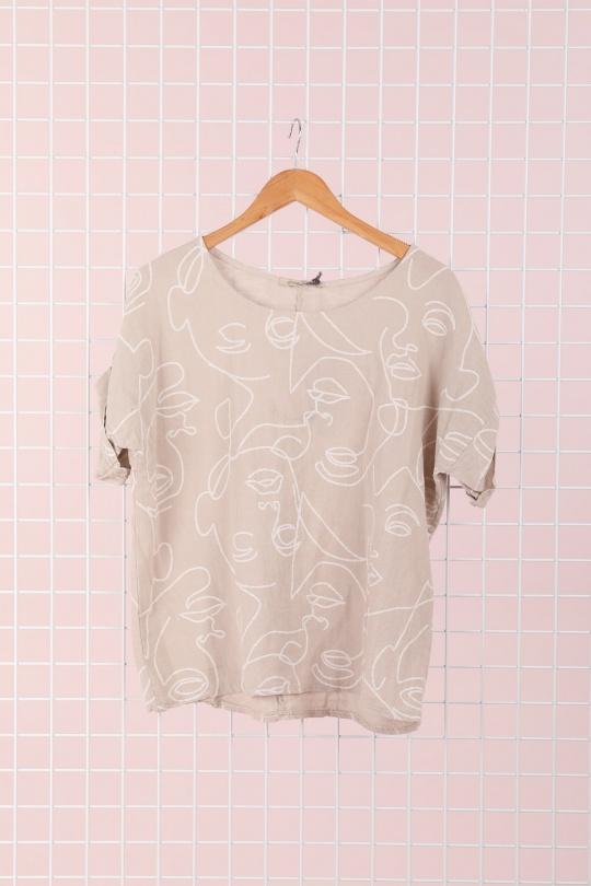 T-shirts Femme Bleu royal CHANA MOD H10 Efashion Paris