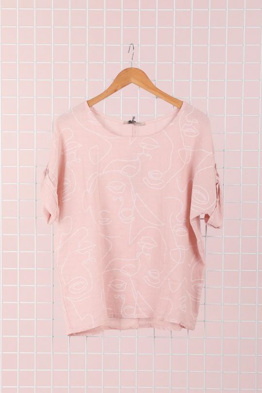 T-shirts Femme Bleu royal CHANA MOD H10 Efashion Paris