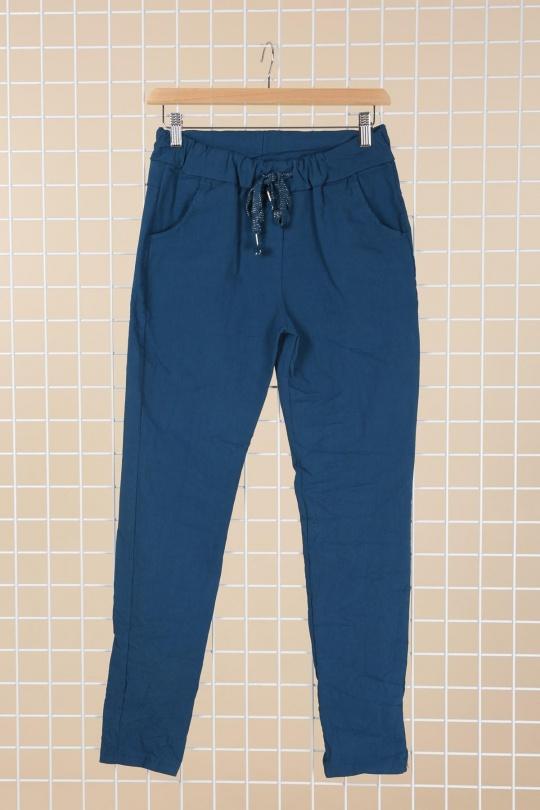 Pantalons Femme Bleu canard CHANA MOD PT26C Efashion Paris