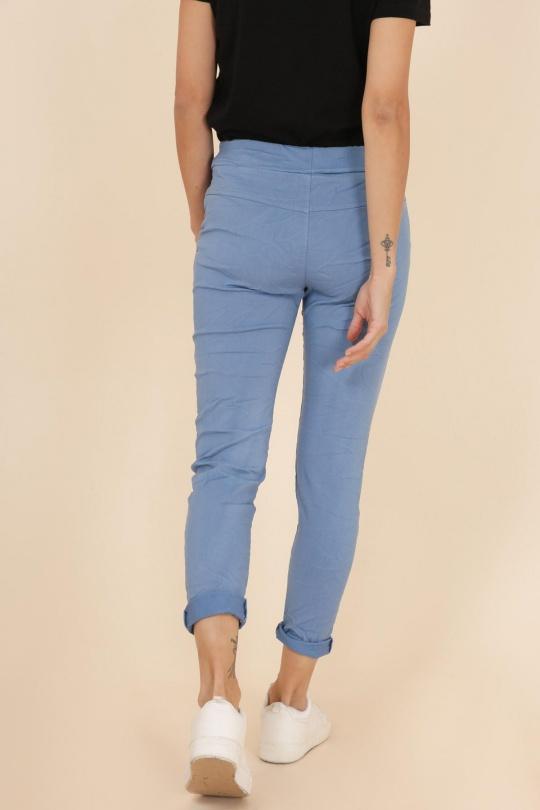 Pantalons Femme Bleu canard CHANA MOD PT26C Efashion Paris