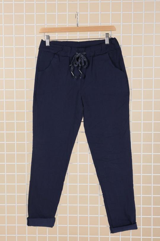 Pantalons Femme Bleu canard CHANA MOD PT26C Efashion Paris