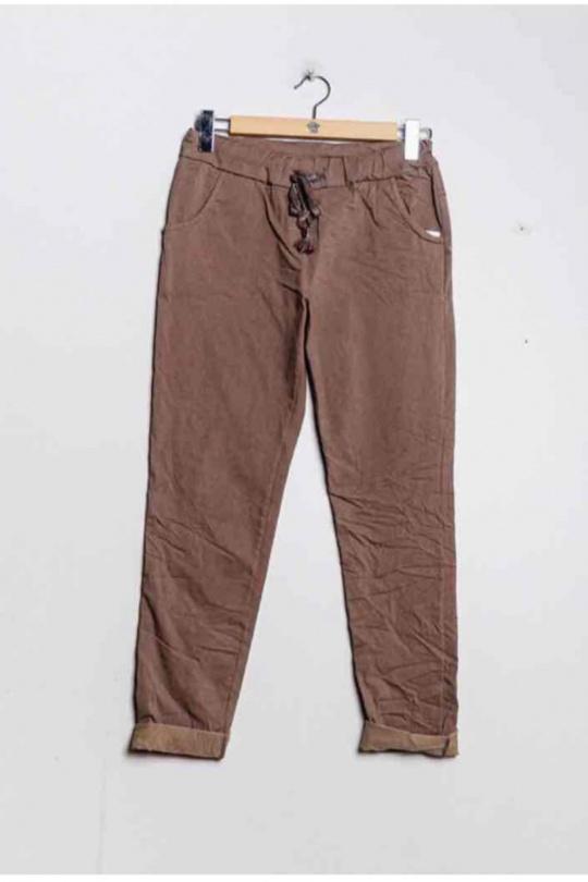Pantalons Femme Bleu canard CHANA MOD PT26C Efashion Paris