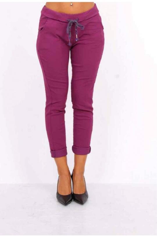 Pantalons Femme Bleu canard CHANA MOD PT26C Efashion Paris