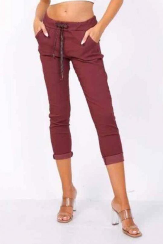 Pantalons Femme Bleu canard CHANA MOD PT26C Efashion Paris