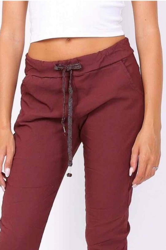 Pantalons Femme Bleu canard CHANA MOD PT26C Efashion Paris