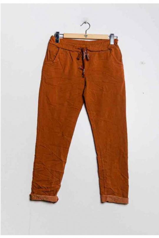 Pantalons Femme Bleu canard CHANA MOD PT26C Efashion Paris