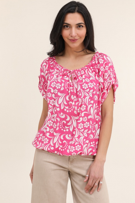 Tops Femme Fushia CHANA MOD H221 Efashion Paris