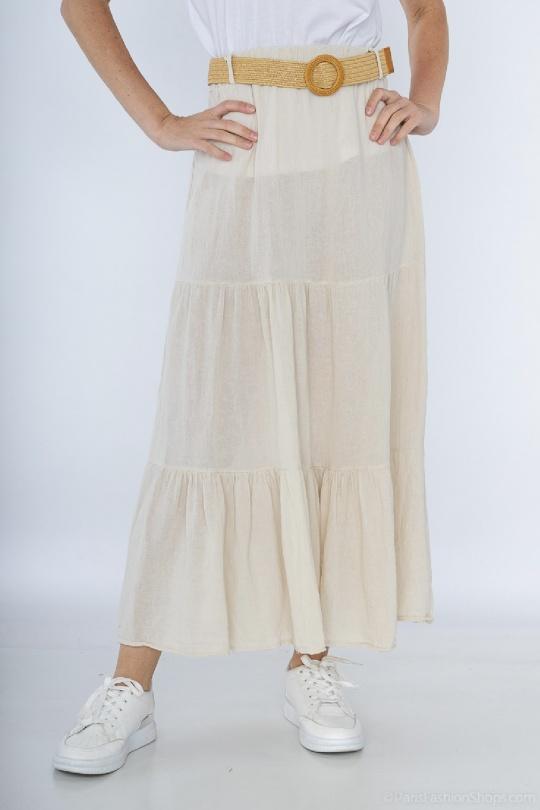 Skirts Women Beige CHANA MOD J24 Efashion Paris
