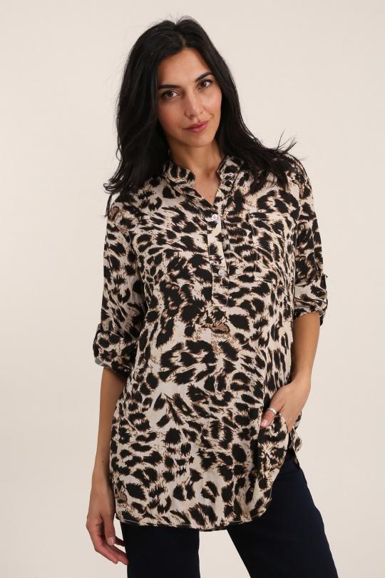 Shirts Women Taupe CHANA MOD CH311 Efashion Paris