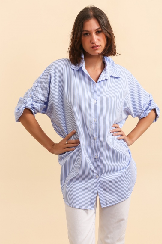 Shirts Women Sky blue CHANA MOD CH318 Efashion Paris