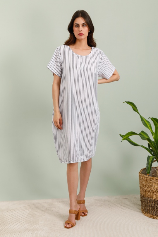 Vestidos a media pierna Mujer White CHANA MOD TU330 Efashion Paris
