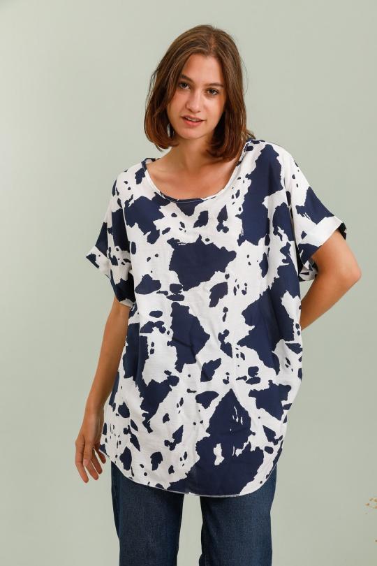 Blouses Femme Bleu marine CHANA MOD H629 Efashion Paris
