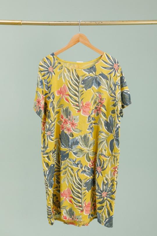 Robes courtes Femme Jaune CHANA MOD TU652 Efashion Paris