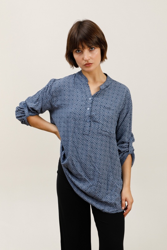 Tuniques Femme Bleu jean CHANA MOD CH351 Efashion Paris