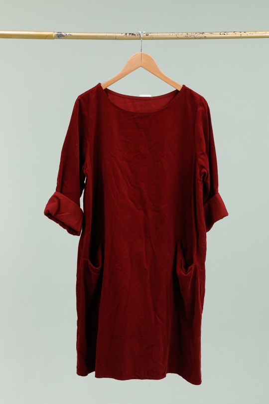 Vestidos cortos Mujer Burgundy CHANA MOD R301 Efashion Paris
