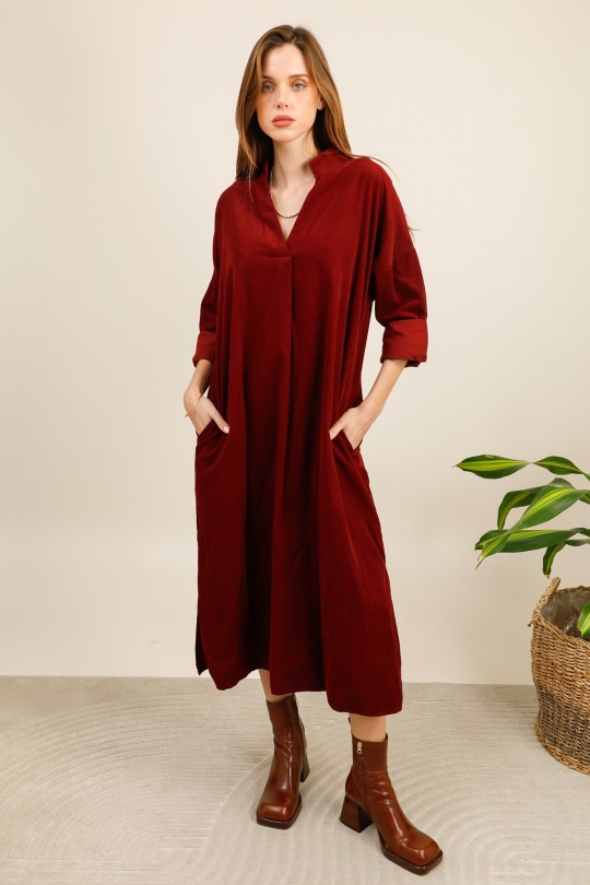 Robes longues Femme Bordeaux CHANA MOD R612 Efashion Paris
