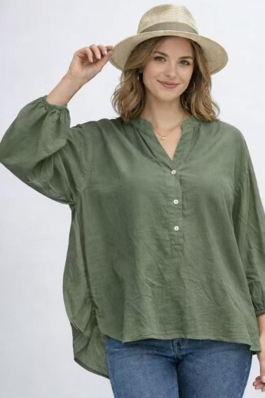 Camicette Donna Green CHANA MOD CH353 Efashion Paris