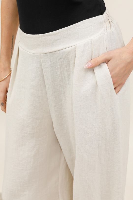 Pantaloni Donna Beige CHANA MOD PT323 Efashion Paris