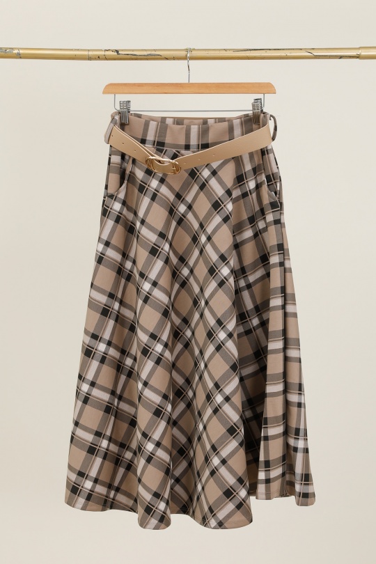 Gonne Donna Beige CHANA MOD J70 Efashion Paris