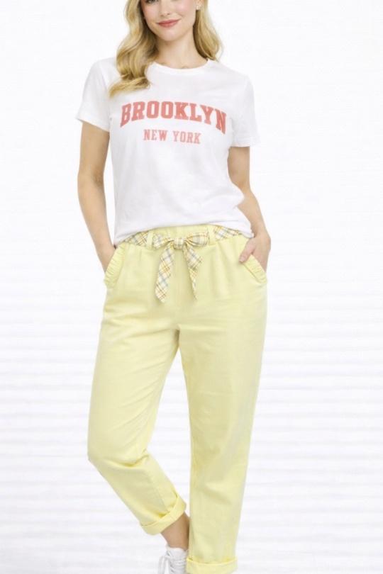 Pantaloni Donna Sky blue CHANA MOD PT335 Efashion Paris