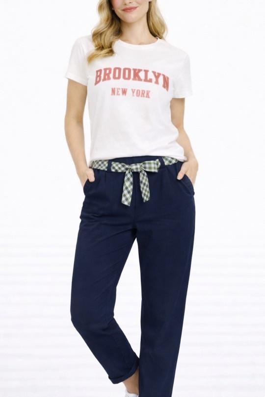 Pantaloni Donna Sky blue CHANA MOD PT335 Efashion Paris