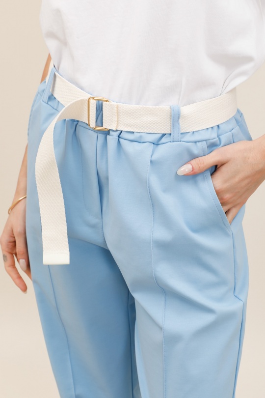 Pantaloni Donna Sky blue CHANA MOD PT334 Efashion Paris