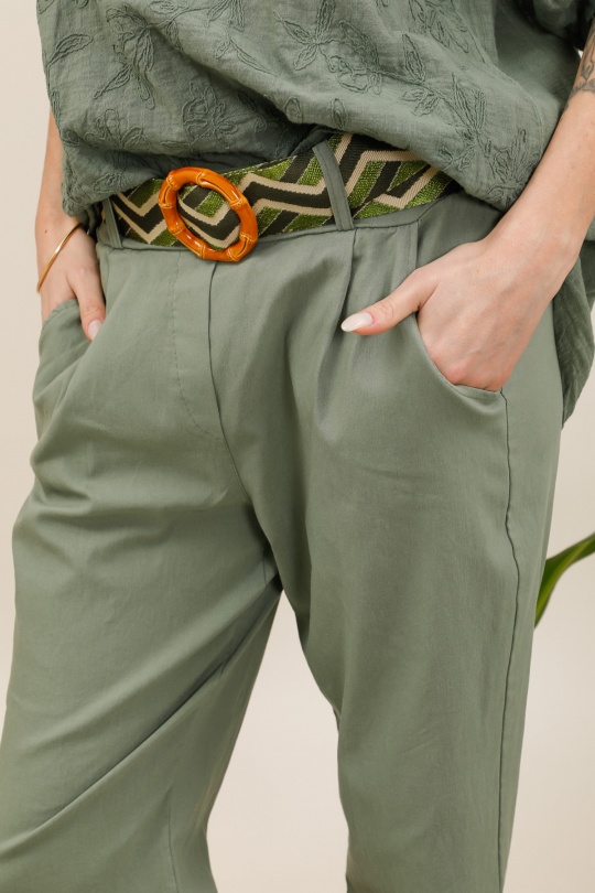 Pantaloni Donna Khaki CHANA MOD PT328 Efashion Paris