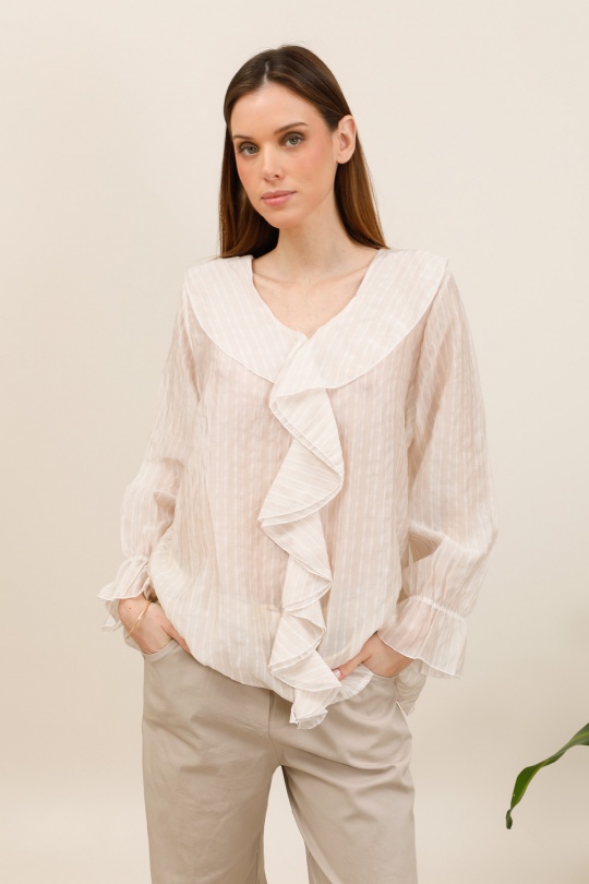 Camicette Donna Beige CHANA MOD CH263 Efashion Paris