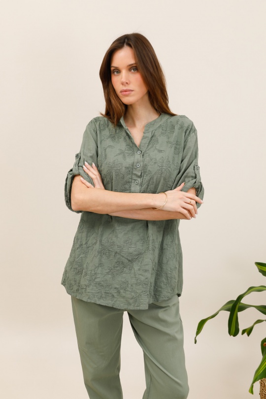 Tuniche Donna Khaki CHANA MOD CH361 Efashion Paris